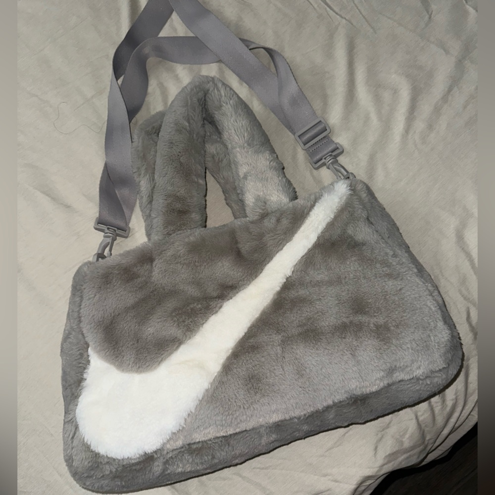 Nike faux fur tote